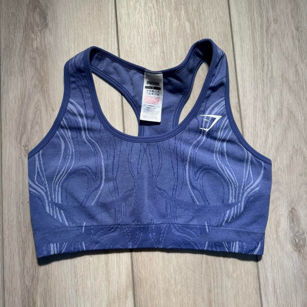 Gymshark Mercury Seamless Sports Bra - Blue